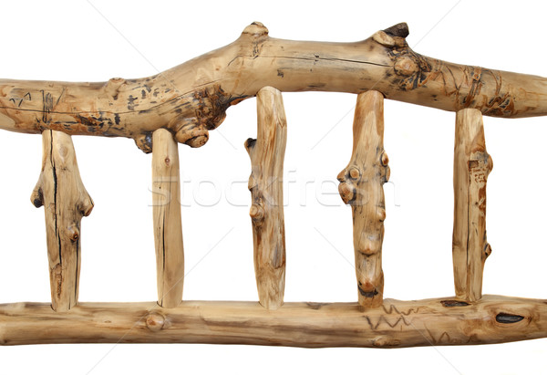 rustic log pine rail Stock photo © PixelsAway