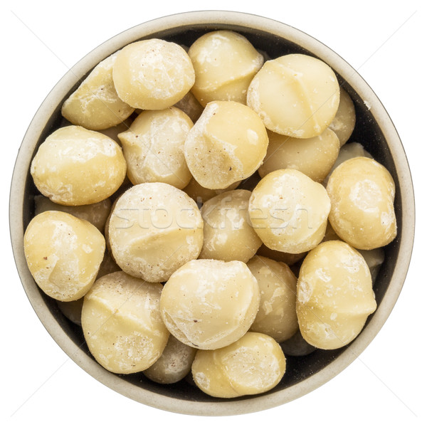 macadamia nuts in isolated bowl Stock photo © PixelsAway