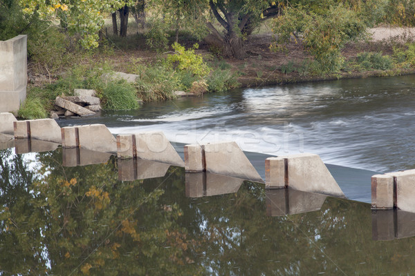 Stock photo: river diversion dam