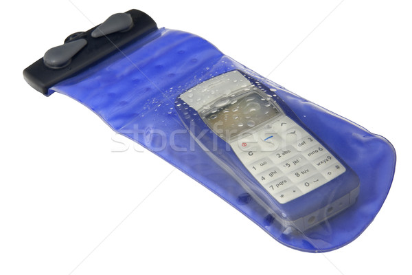 сотового телефона водонепроницаемый случае капли воды мягкой пластиковых Сток-фото © PixelsAway