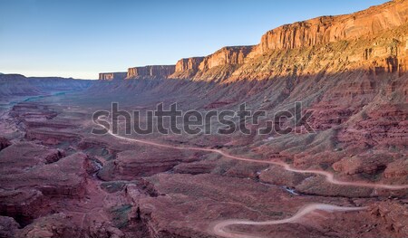 Canyon Straße Luftbild windig rot Sandstein Stock foto © PixelsAway