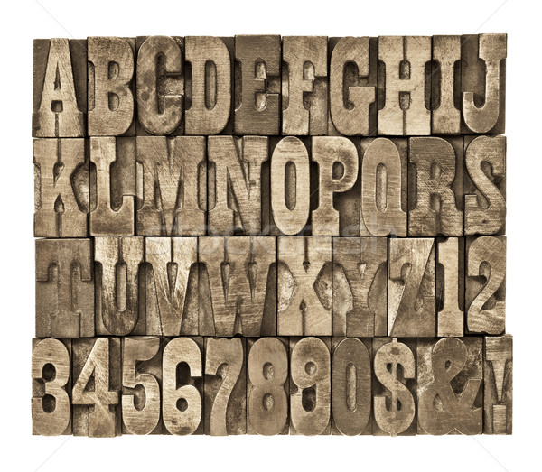 letters and numbers in vintage wood type Stock photo © PixelsAway