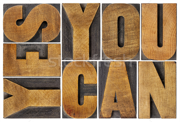 yes you can motivation phrase Stock photo © PixelsAway