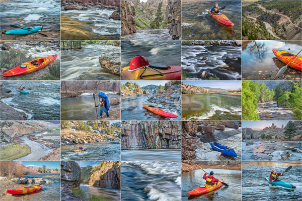whitewater paddling picture collection Stock photo © PixelsAway