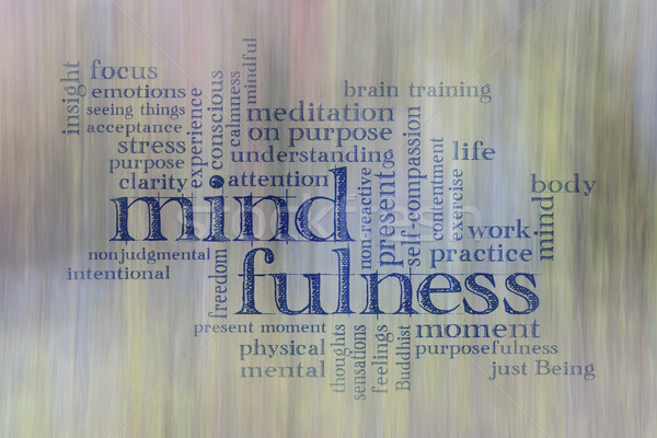 mindfulness word cloud Stock photo © PixelsAway