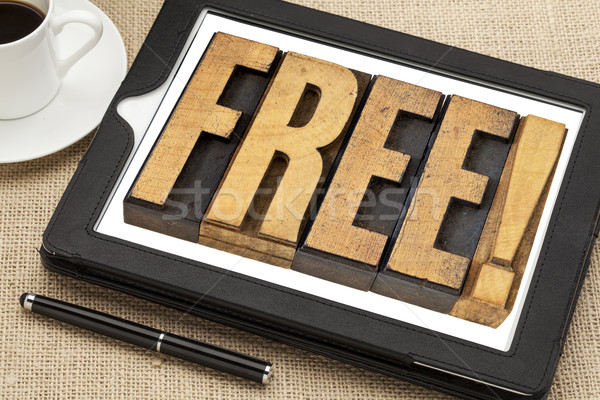 free word on digital tablet Stock photo © PixelsAway