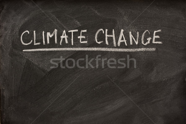 climate change title on blackboard Stock photo © PixelsAway