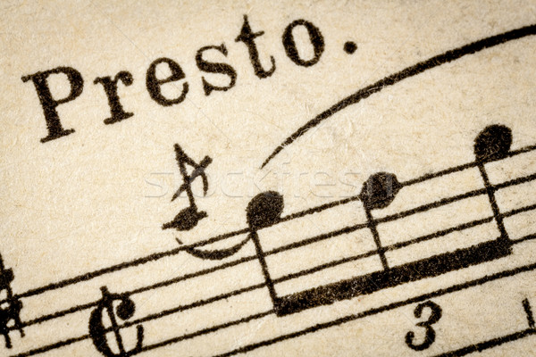 presto - extremely fast music tempo Stock photo © PixelsAway