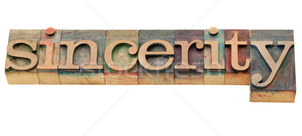sincerity word Stock photo © PixelsAway