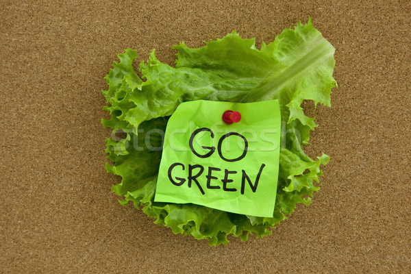 go green concept on bulletin board Stock photo © PixelsAway