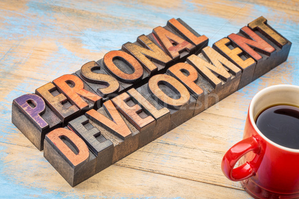 personal development in wood type Stock photo © PixelsAway