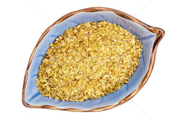 golden flax meal in a bowl Stock photo © PixelsAway
