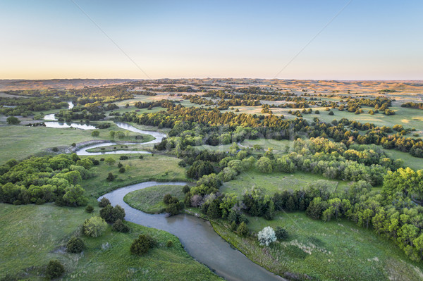 Stock photo: aerial view of Dismal River in Nebraska