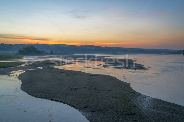 Sceniczny rzeki lata dekoracje świcie Zdjęcia stock © PixelsAway