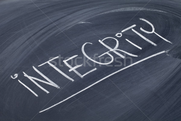 integrity word on blackboard Stock photo © PixelsAway