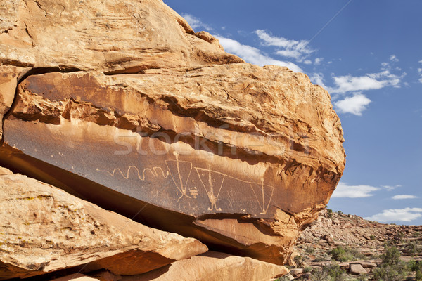 ancient rock art with snake  Stock photo © PixelsAway