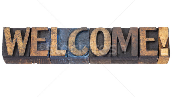 [[stock_photo]]: Bienvenue · mot · isolé · texte · vintage