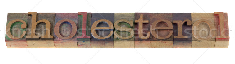 Colesterol palabra vintage impresión bloques Foto stock © PixelsAway