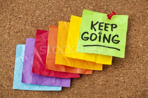 Motivation écriture coloré sticky notes papier [[stock_photo]] © PixelsAway