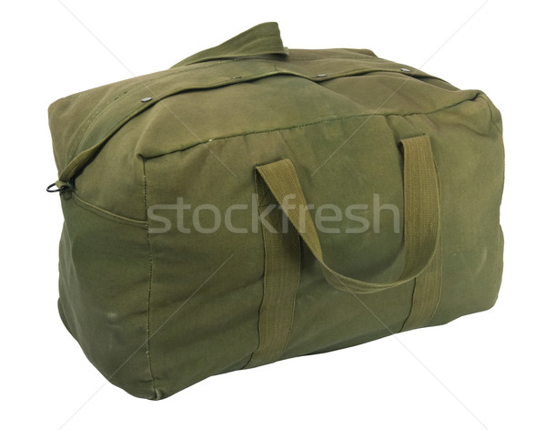 military green canvas duffel bag Stock photo © PixelsAway