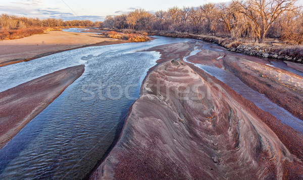 winter sunset over river Stock photo © PixelsAway