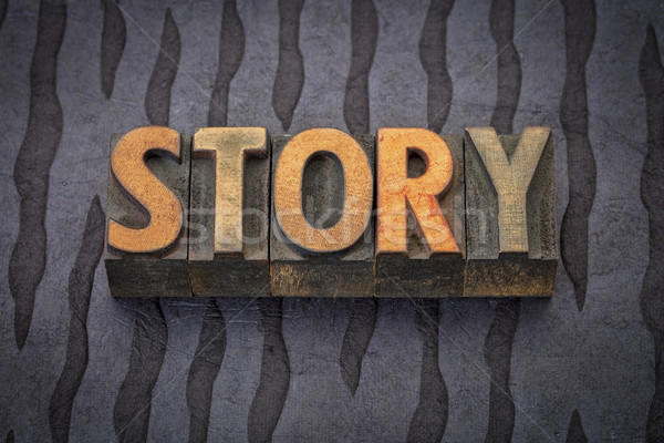 story word in wood type Stock photo © PixelsAway