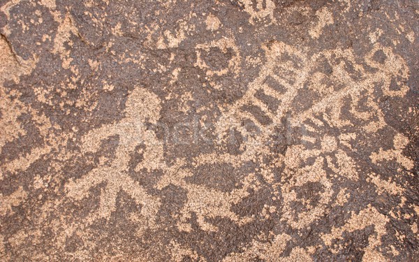 Symbol Mann alten Symbole Felsen Arizona Stock foto © pixelsnap