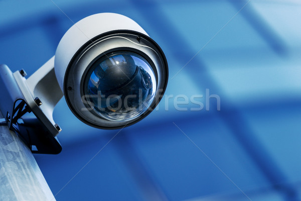 Sicherheit cCTV Kamera Überwachung Bürogebäude Straße Stock foto © pixinoo