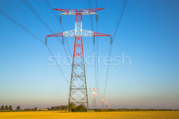 Eletricidade azul construção luz rede verde Foto stock © pixinoo