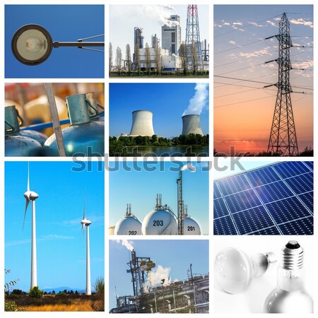 Stock foto: Collage · Macht · Energie · Konzepte · Licht · grünen