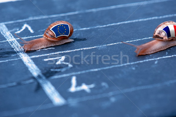 Foto stock: Raça · metáfora · europa · França · dinheiro · bandeira