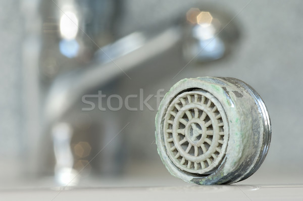 Calcified sieve of a faucet Stock photo © pixpack