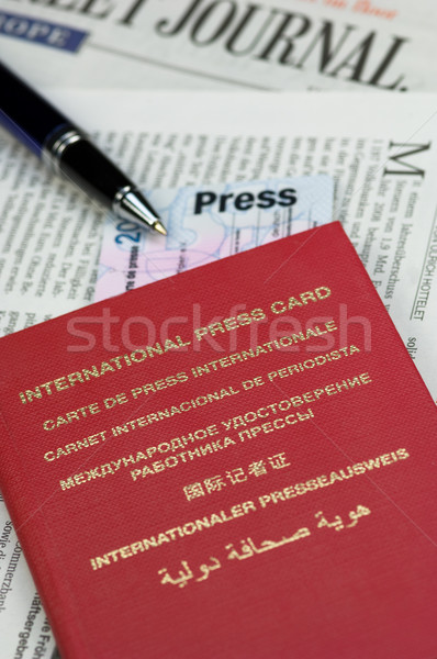 Internacional mídia cartão escrita Foto stock © pixpack