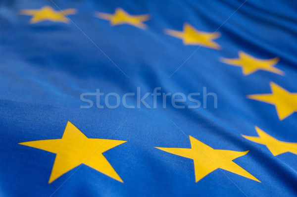 European pavilion albastru galben steaguri împreună Imagine de stoc © pixpack