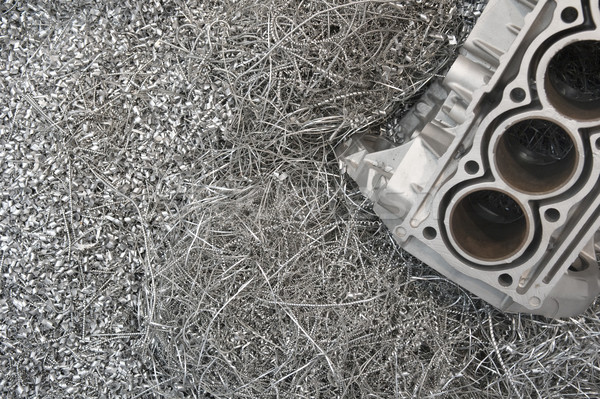 Przemysłu stali silnika recyklingu srebrny recyklingu Zdjęcia stock © pixpack