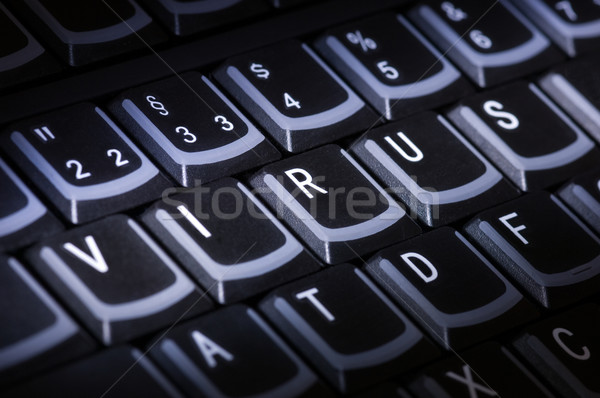 PC-keyboard with word virus Stock photo © pixpack