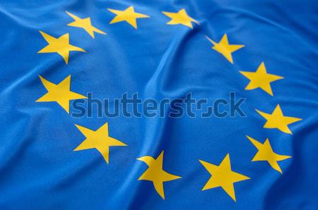 Europejski banderą niebieski żółty flagi wraz Zdjęcia stock © pixpack