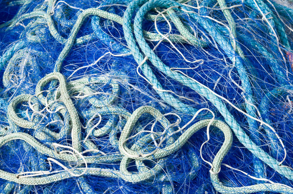 Niebieski połowów liny netto mylić Zdjęcia stock © pixpack