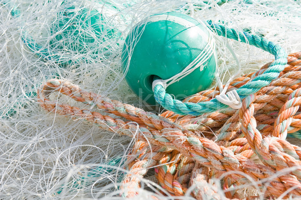 Fischerei Seil verwechselt Mischung Verwirrung Unordnung Stock foto © pixpack
