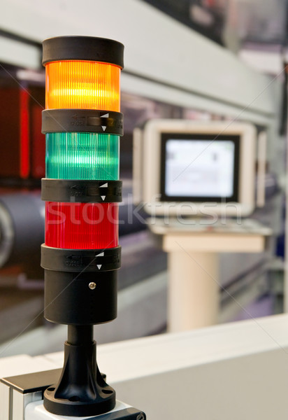 Avertissement lumière orange usine rouge machine [[stock_photo]] © pixpack
