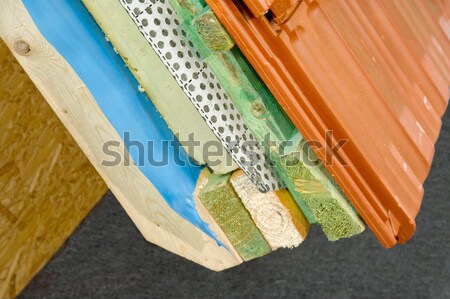 Thermal insulation of a house roof Stock photo © pixpack