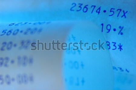 paper strips of a claculating machine Stock photo © pixpack