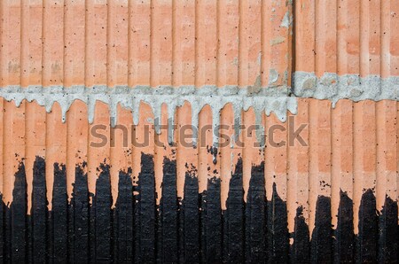 Hol baksteen metselwerk gebouw Stockfoto © pixpack
