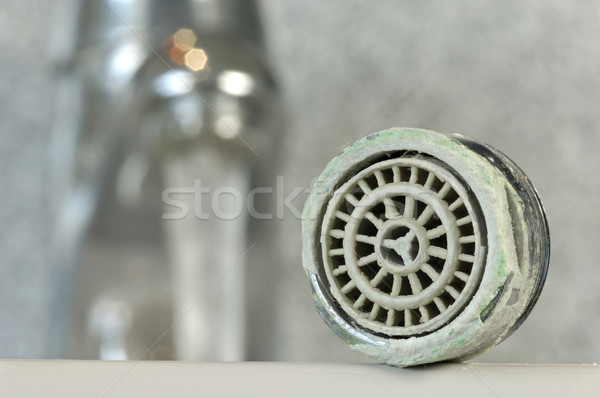 Calcified sieve of a faucet Stock photo © pixpack
