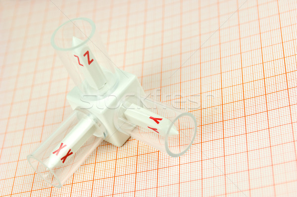 3-D-Axis model on graph paper Stock photo © pixpack