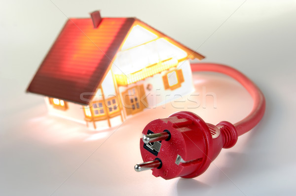 Model house with a red plug Stock photo © pixpack