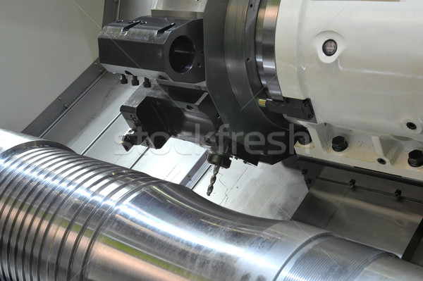 Metall industriellen Maschine Silber Maschinen Herstellung Stock foto © pixpack