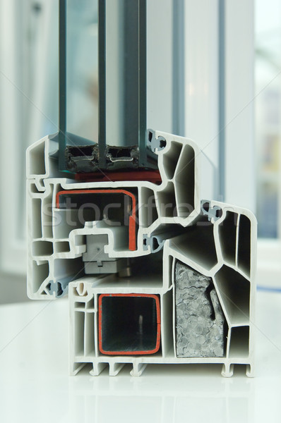 Cutaway model of a plastic window frame Stock photo © pixpack