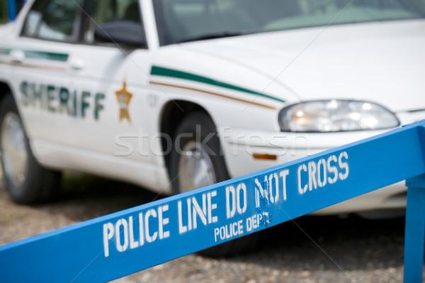 Rendőrség vonal autó baleset jármű zárolt Stock fotó © pixpack