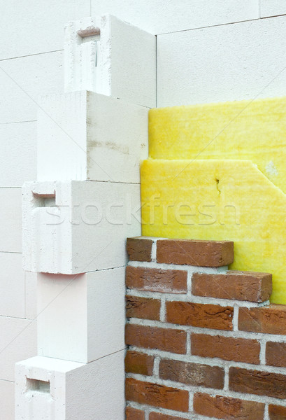 Thermal insulation of a house wall Stock photo © pixpack